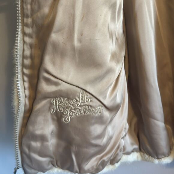 Vtg roseland fur salon ladies Elegant Cream Fur mink zip up Jacket size large - Picture 9 of 15